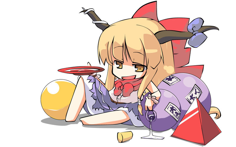 chibi character with drinks