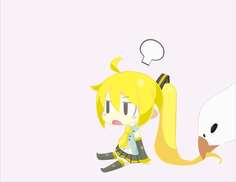 Chibi character with duck