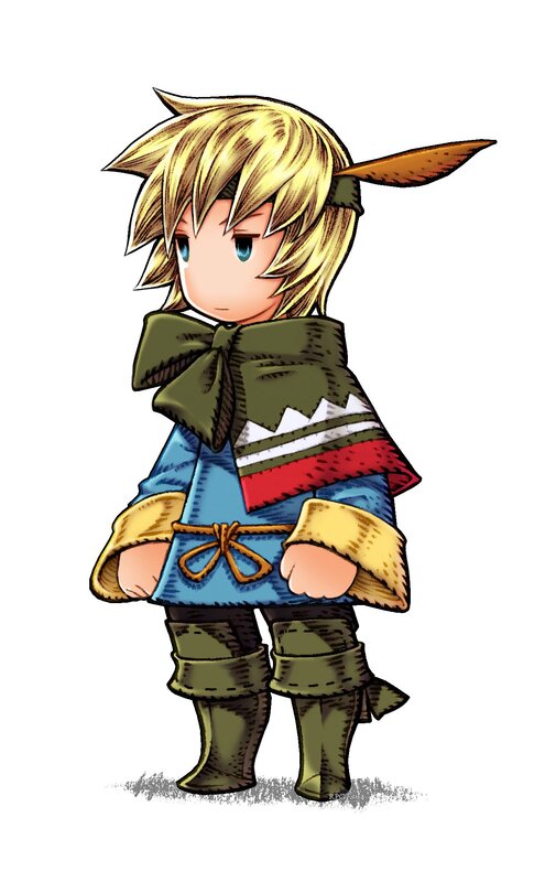 chibi character with feather