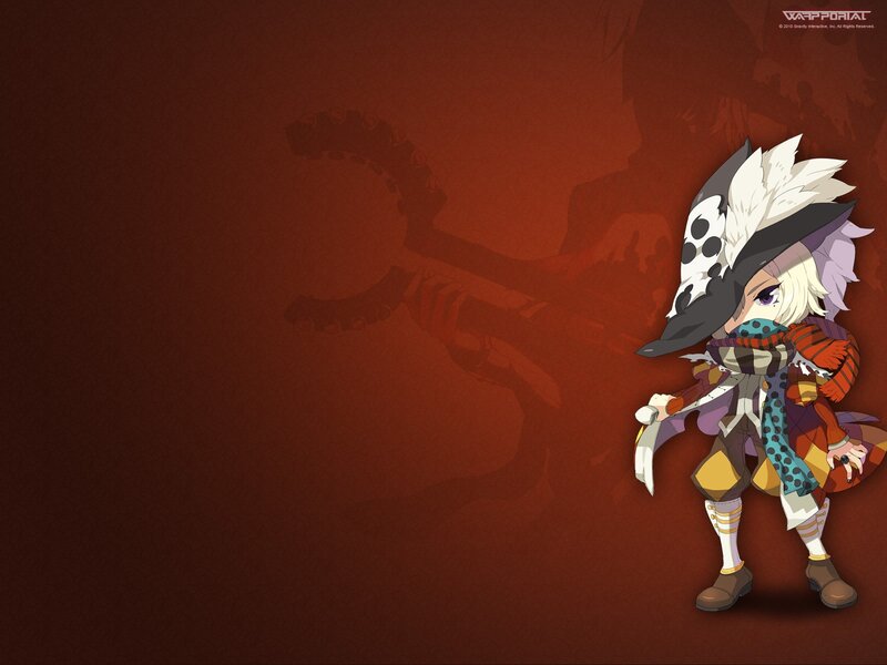 chibi character with feathered hat