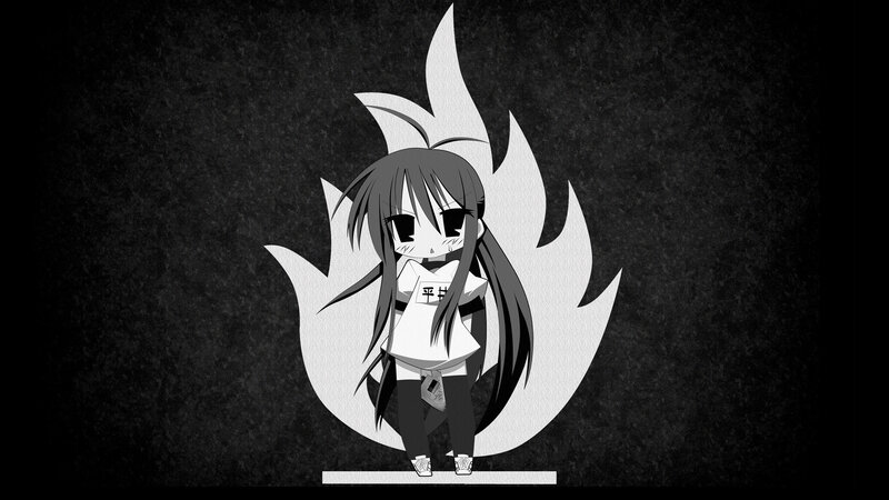 chibi character with flame