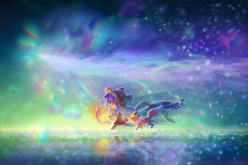 Chibi Character with Fox
