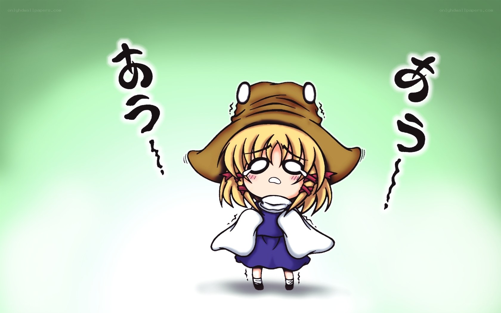 chibi character with frog hat