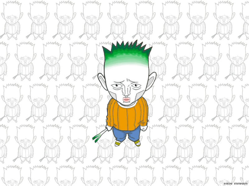 Chibi character with green hair
