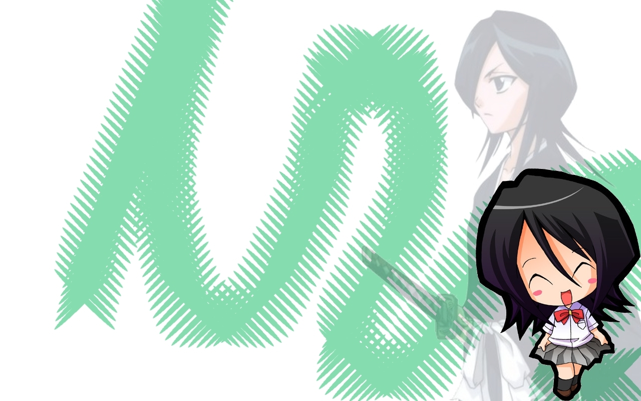 Chibi character with green logo
