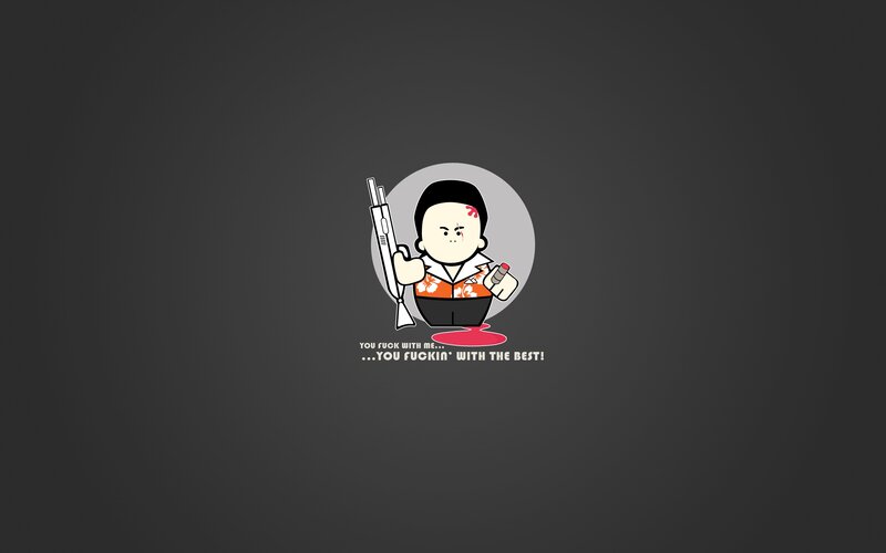 Chibi character with gun