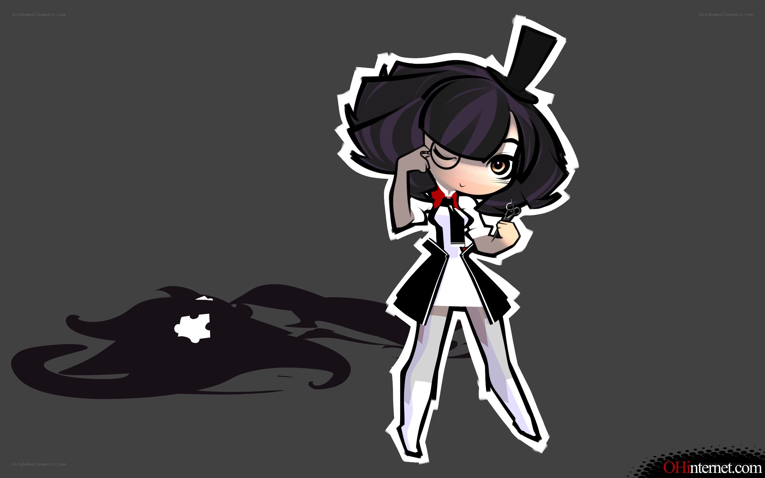 Chibi character with gun