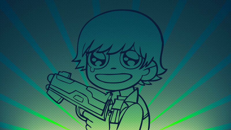 Chibi character with gun