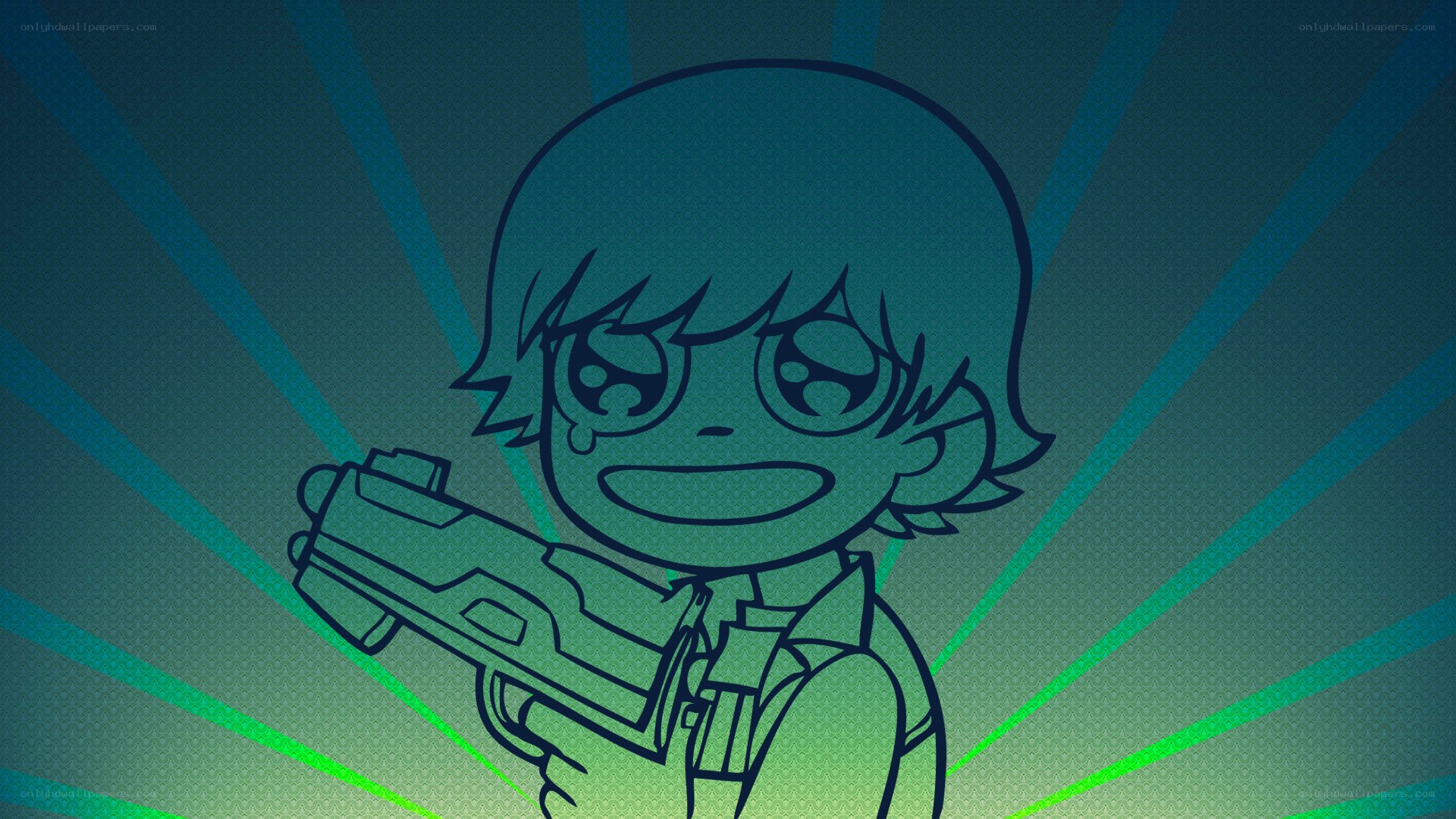 Chibi character with gun