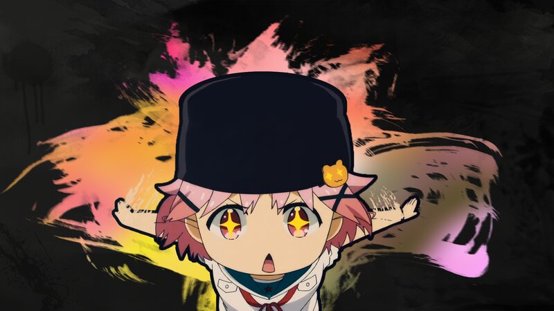 Chibi Character with Hat — Black