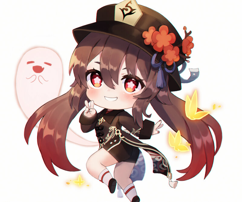 Chibi Character with Hat — Brown