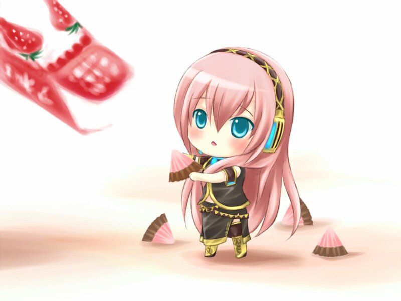 Chibi Character with Headphones — Pink