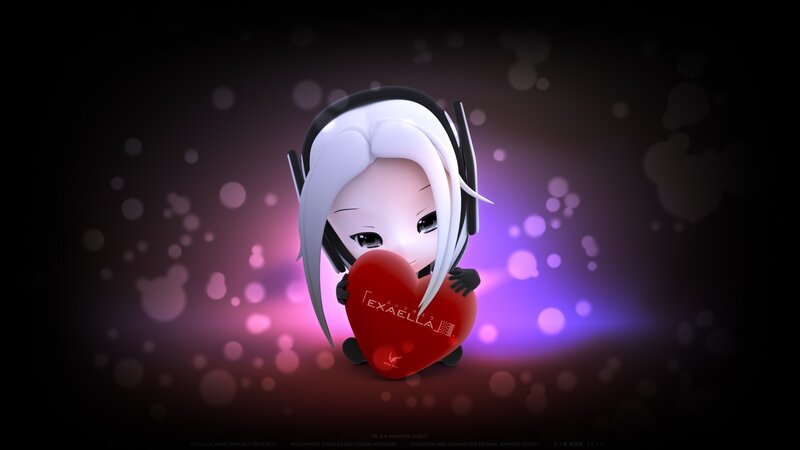 Chibi character with heart