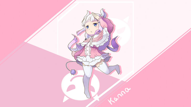 Chibi Character with Horns — Pink, Playful