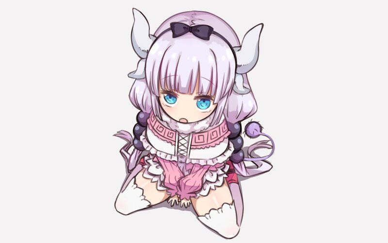 Chibi Character with Horns — Pink