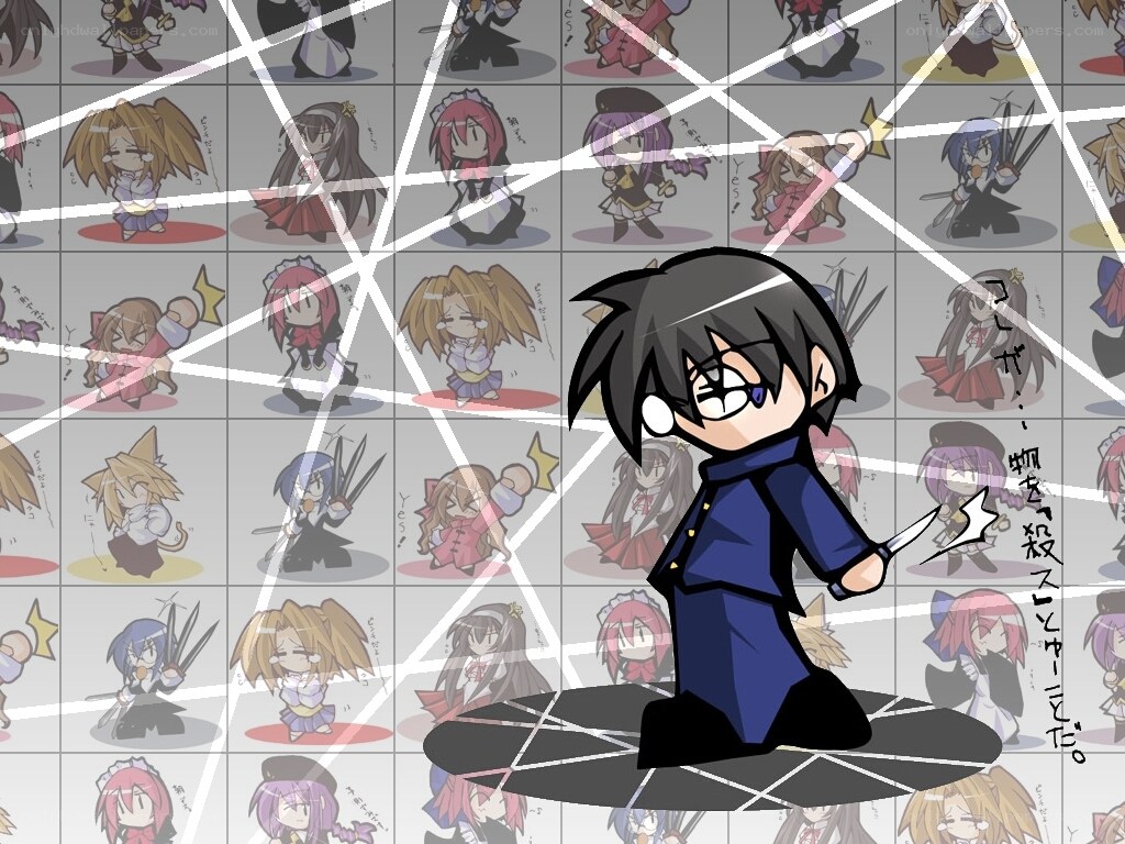 Chibi character with knife
