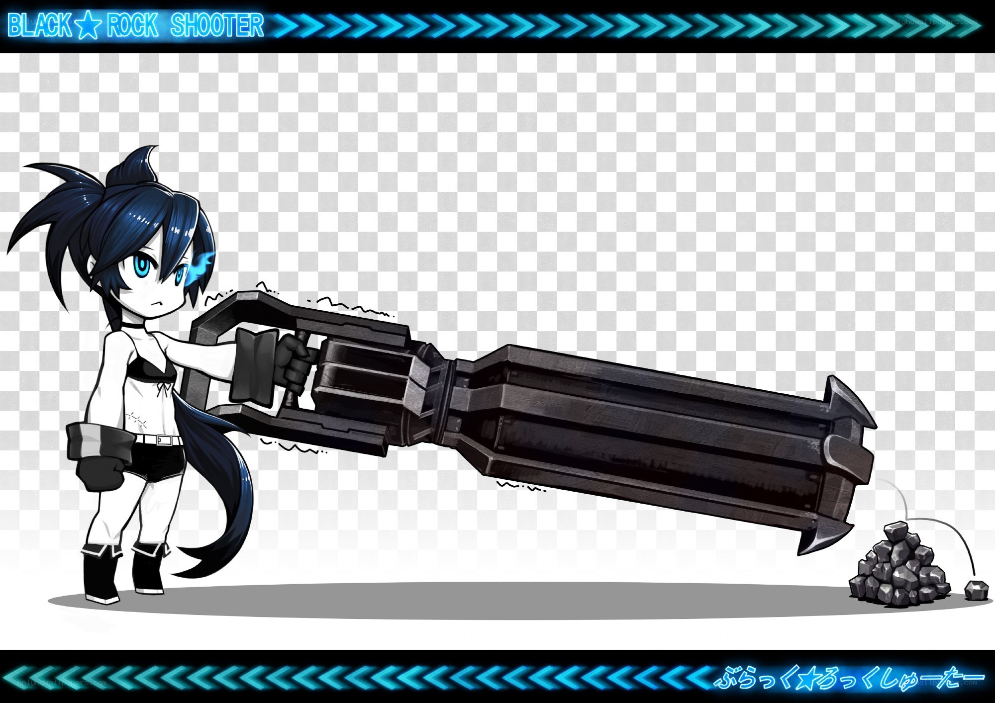 Chibi character with large gun