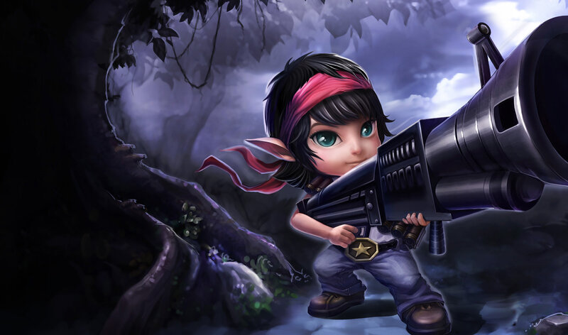 chibi character with large gun