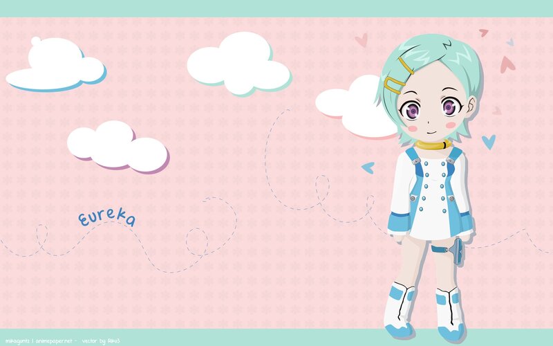 Chibi character with light blue hair
