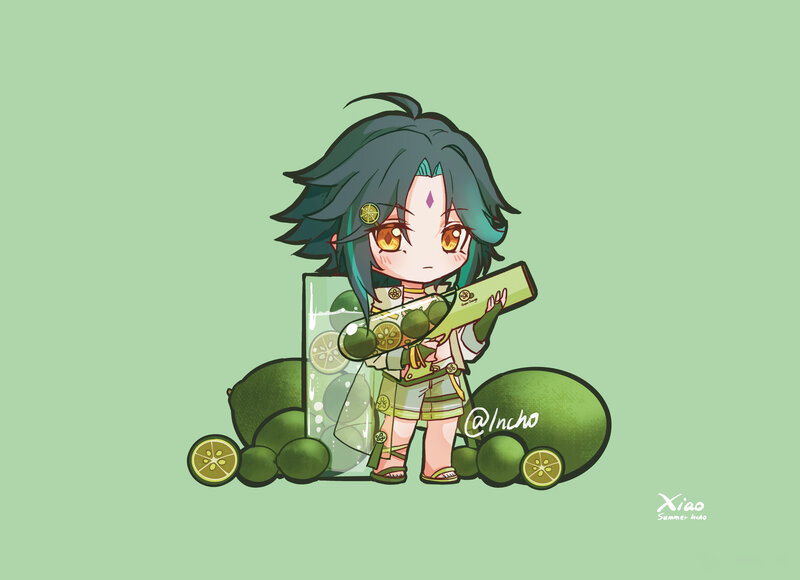 Chibi Character with Limes