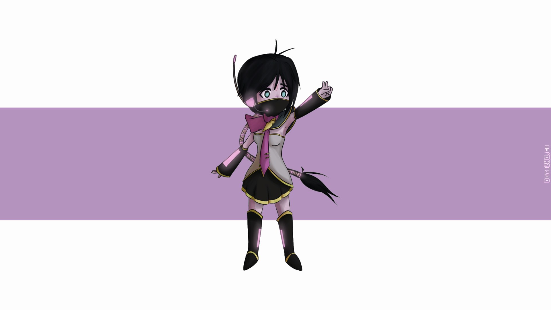 chibi character with mask