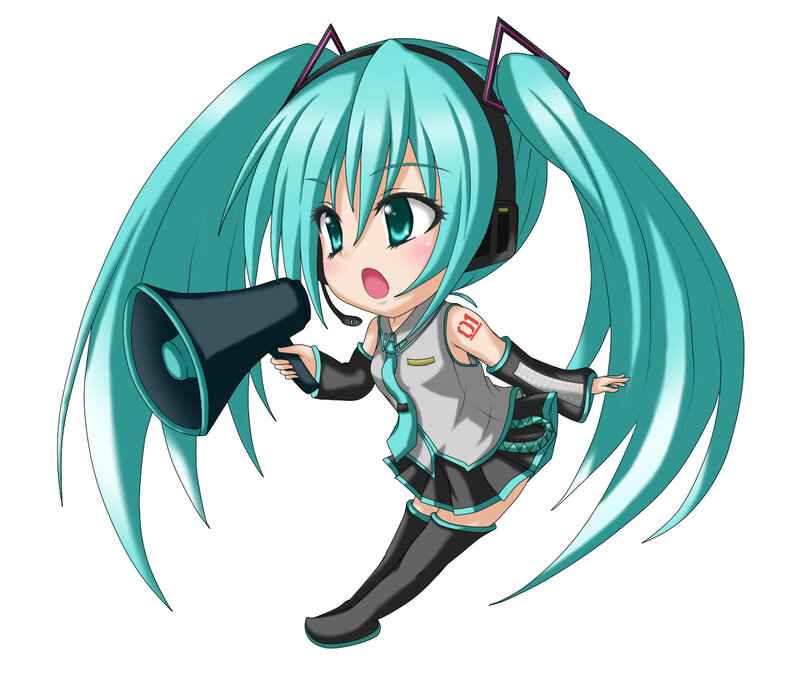 Chibi Character with Megaphone