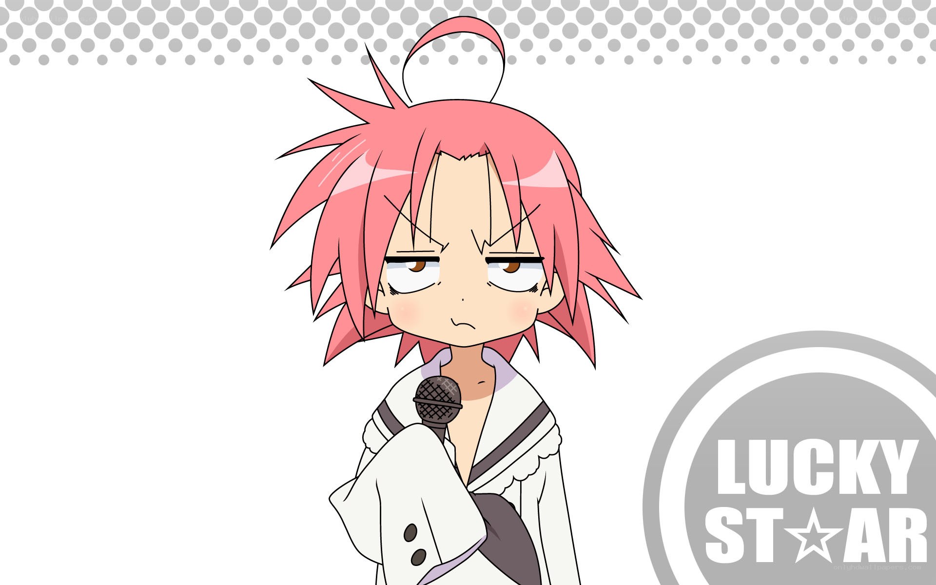 chibi character with microphone