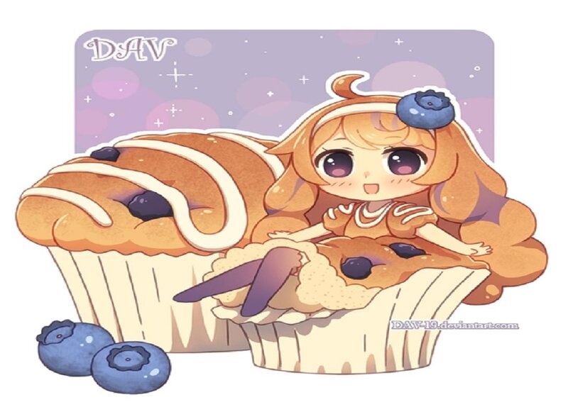 Chibi Character with Muffin