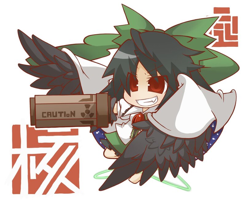 Chibi character with nuclear weapon