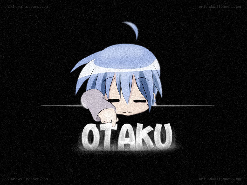 chibi character with otaku text