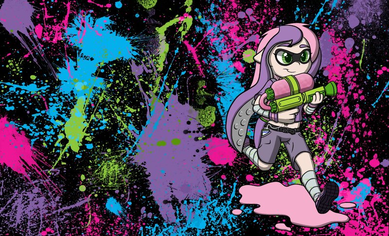 Chibi Character with Paint Gun