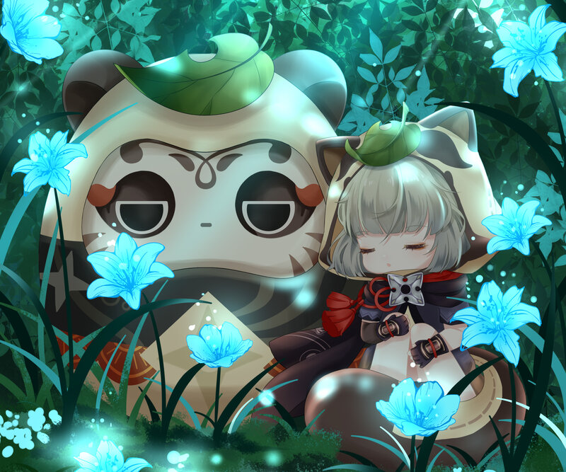 Chibi Character with Panda