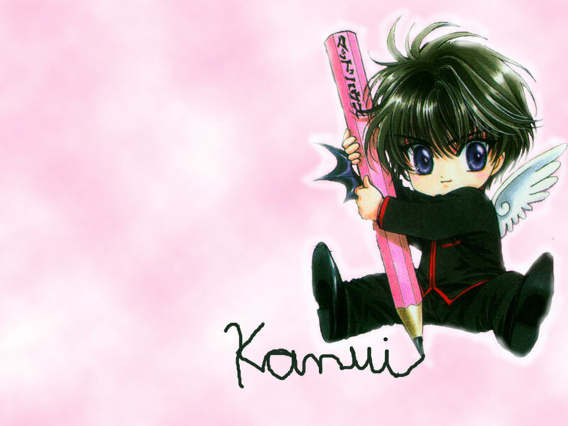 Chibi character with pencil