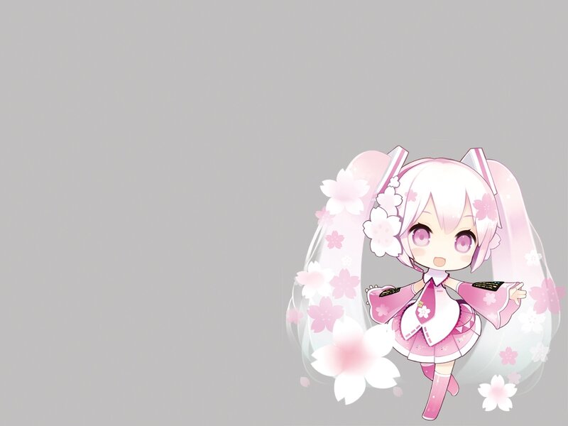 Chibi Character with Pink Hair — Playful