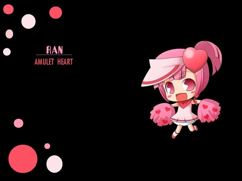 Chibi Character with Pom-poms — Black