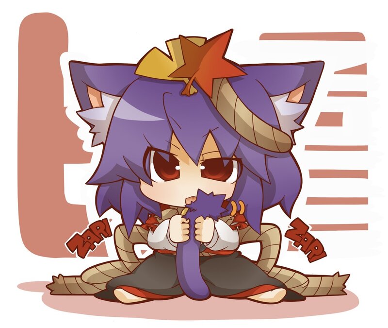 chibi character with purple hair