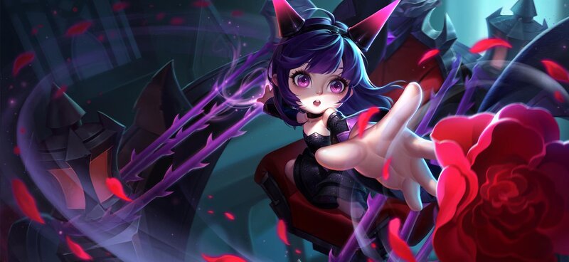 Chibi Character with Purple Hair — Dramatic