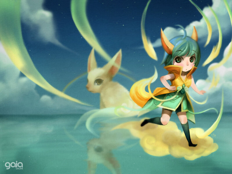 Chibi Character with Rabbit