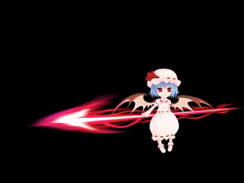 Chibi character with red energy