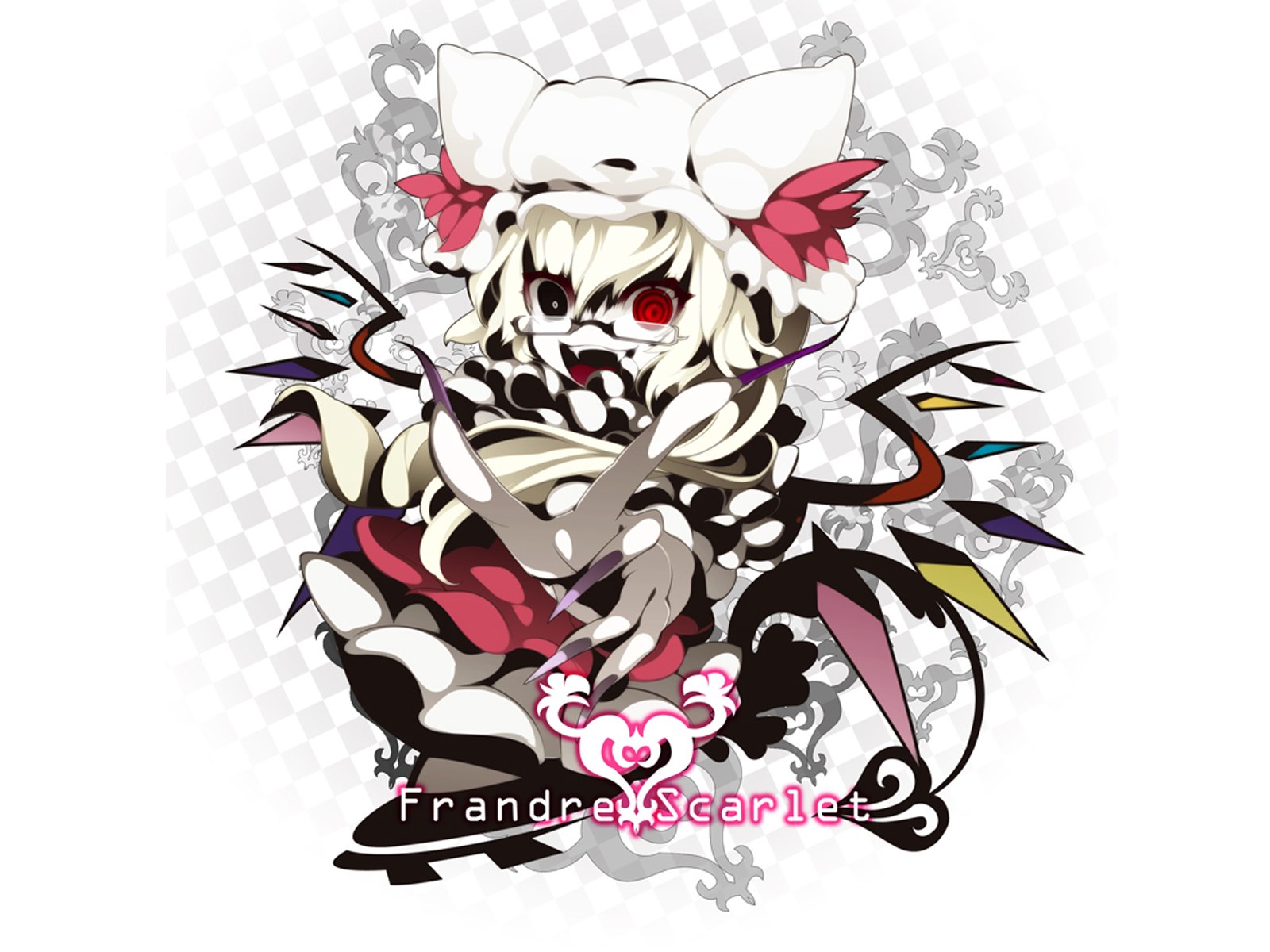 Chibi character with red eyes