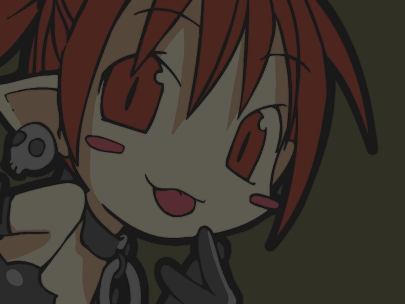 chibi character with red hair