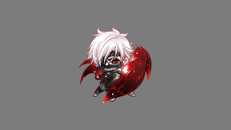 Chibi Character with Red Wings