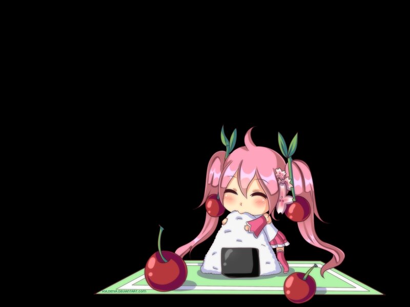 Chibi Character with Rice Ball