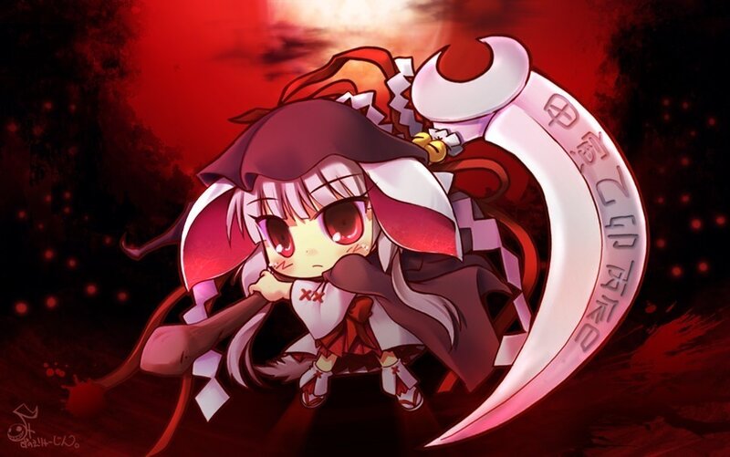 Chibi Character with Scythe — Red