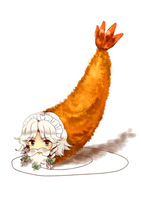 Chibi Character with Shrimp Tail