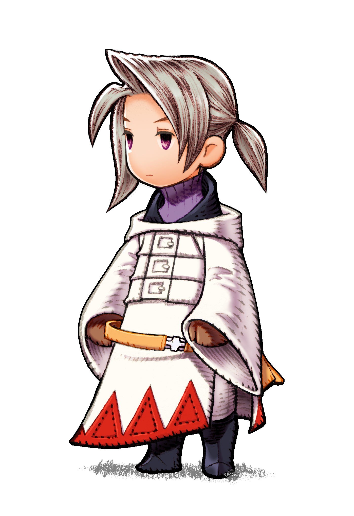 chibi character with silver hair