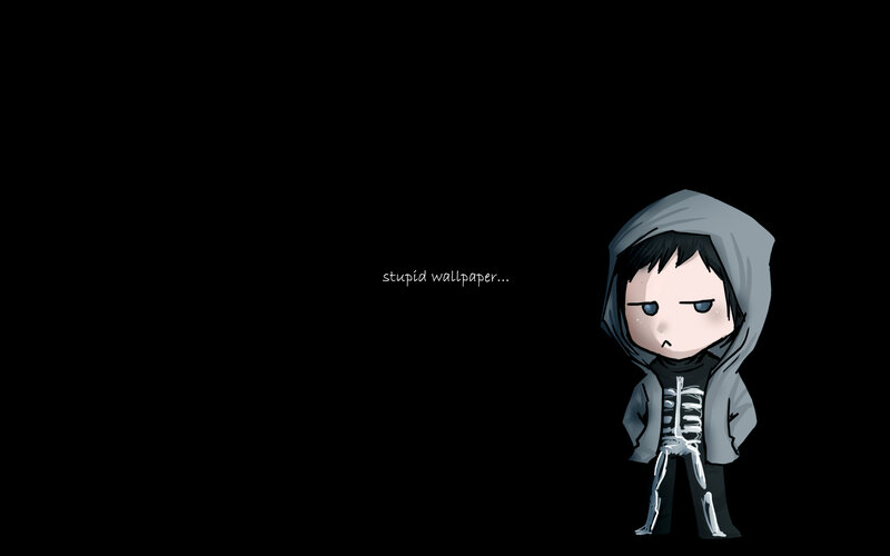 chibi character with skeleton