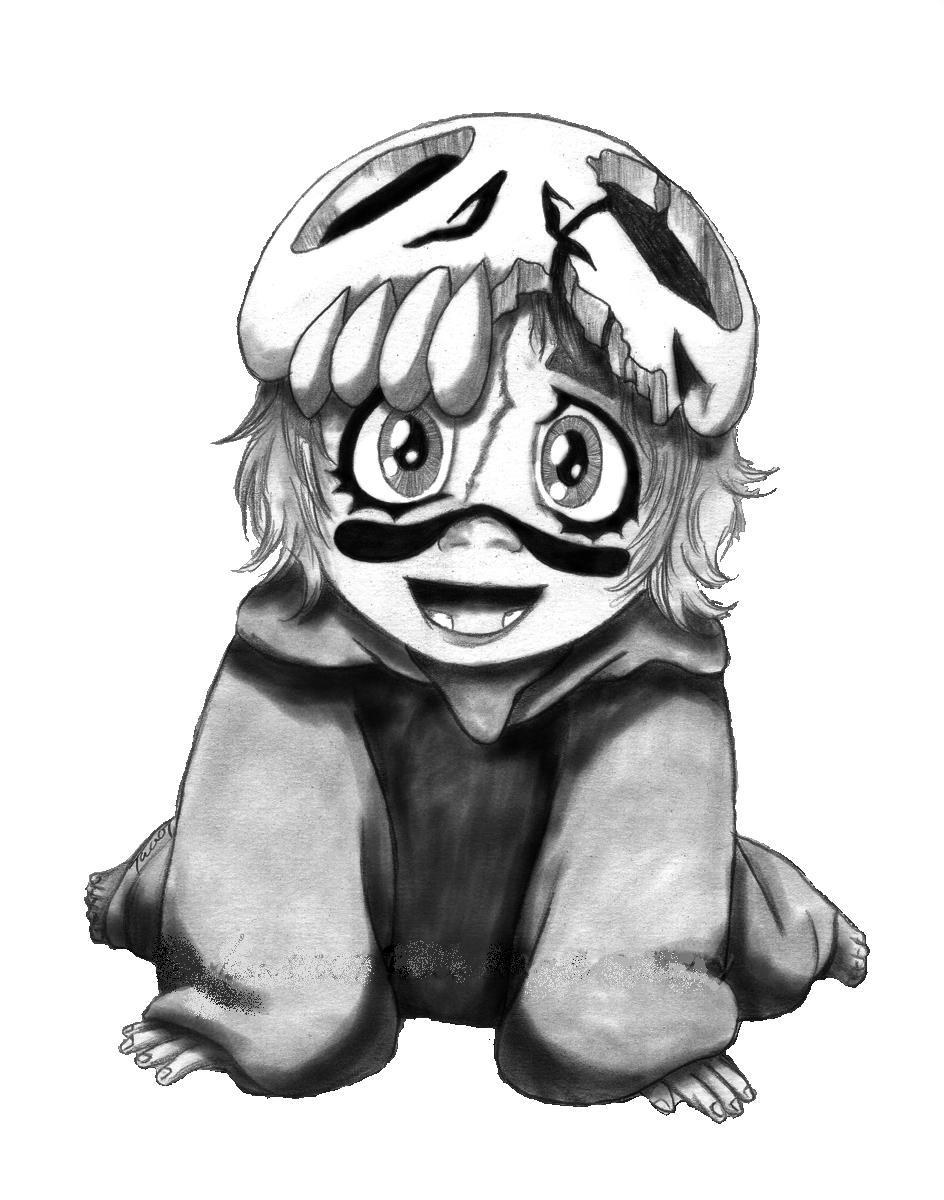 chibi character with skull hat