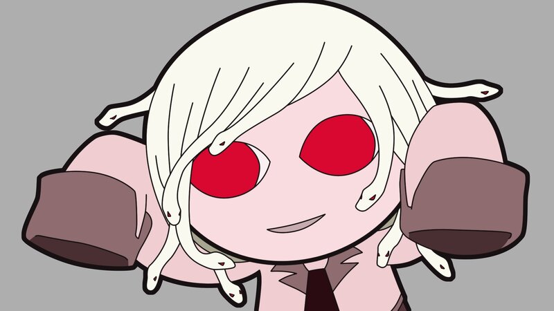 Chibi Character with Snakes