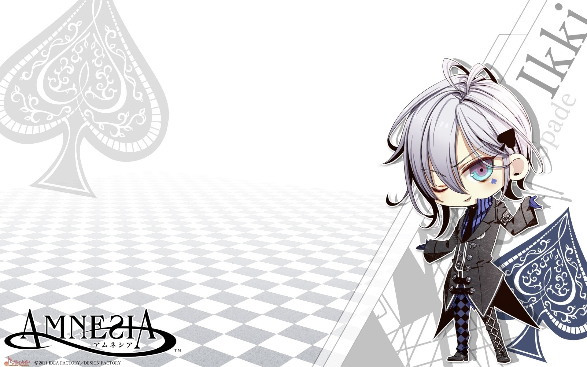 Chibi character with spade motif